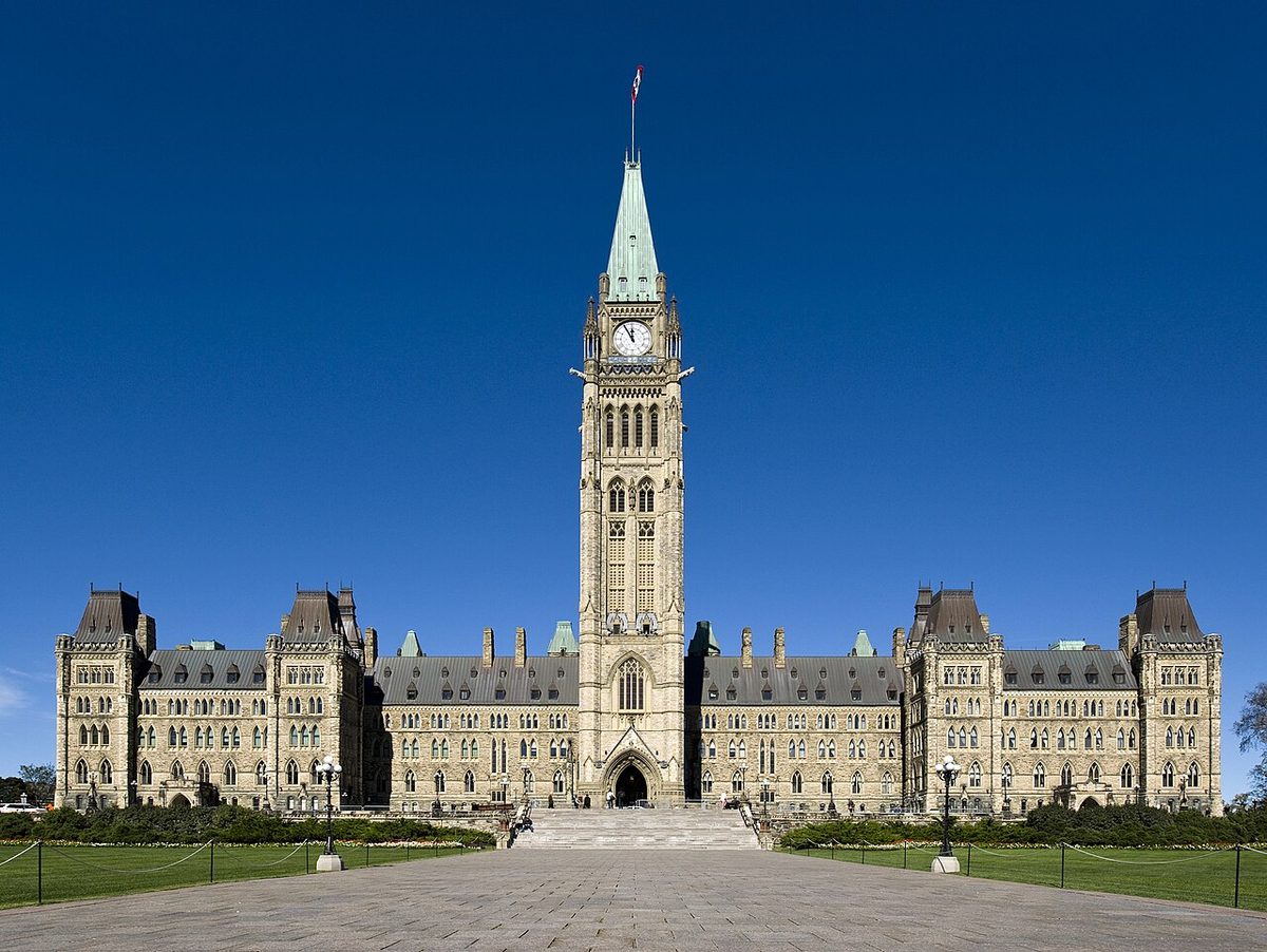 The Centre Block of Parliament in Ottawa