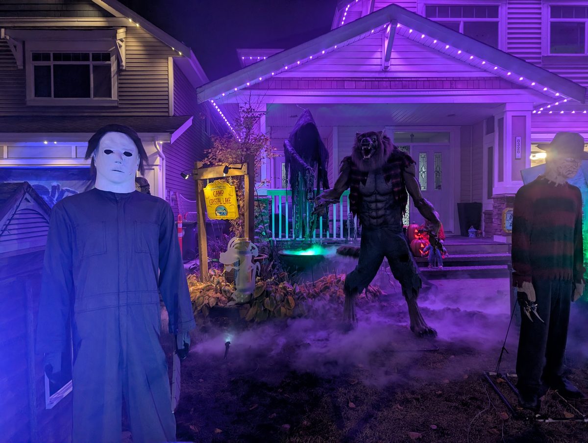 A masked villain and a werewolf in the fog